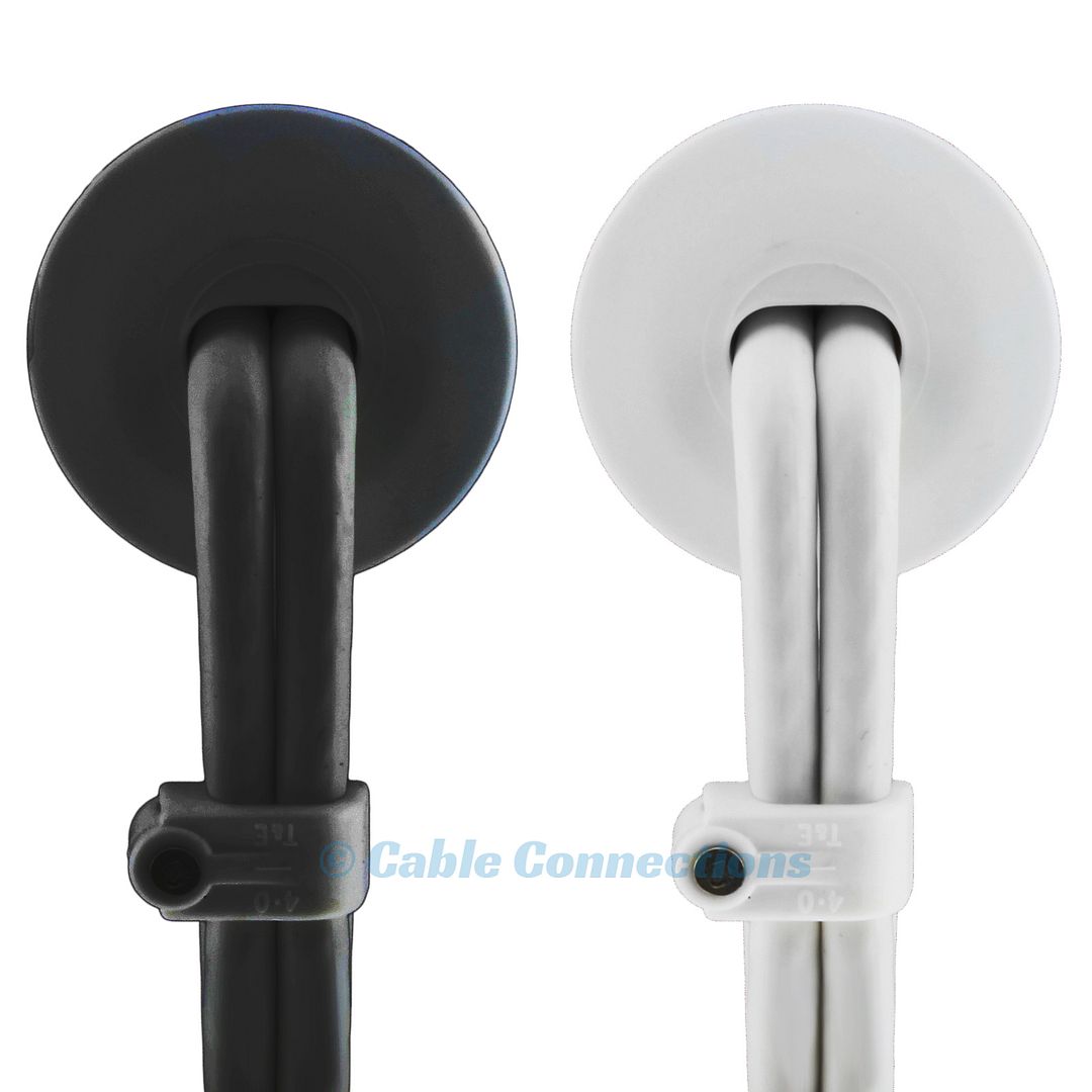 10 TWIN TV SPEAKER CABLE ENTRY GROMMET WALL BUSHES BUSH 6MM 7MM POWER